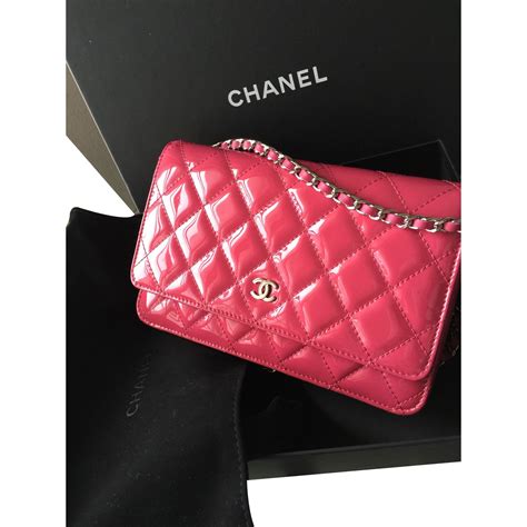 chanel bag pink wallet|chanel wallet bag with chain.